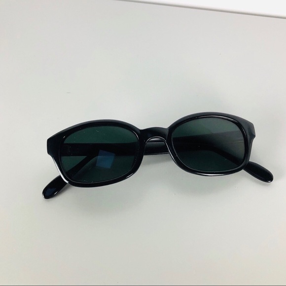 Retro 90s Slim Black Sunglasses - Picture 5 of 5